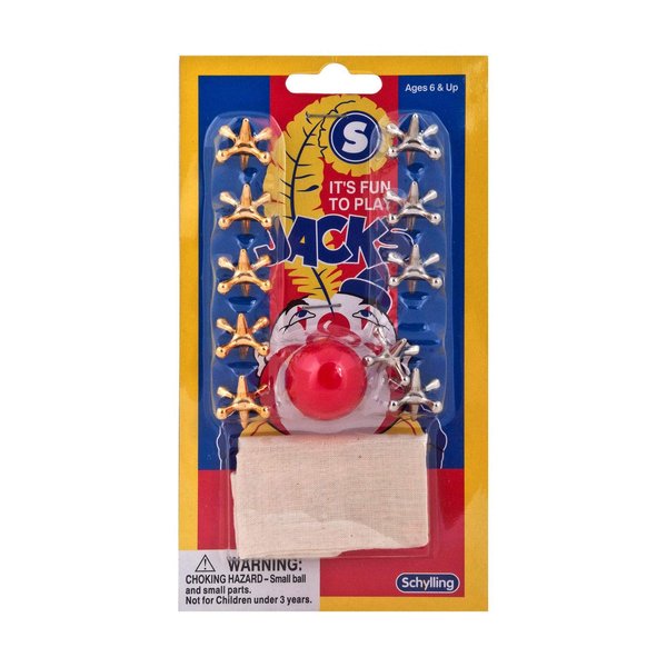 Big Game Toys~10 Metal Jacks & Ball Jax in Cloth Bag/Pouch Retro Game