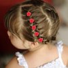 YISSION 20Pcs Mini Flower Hair Clips for Girls Women Cute Hair Pins Small Hair Clips Rose Flower Clips for Hair Wedding Hair Barrettes Bridal Hair Accessories for Girls Women Red