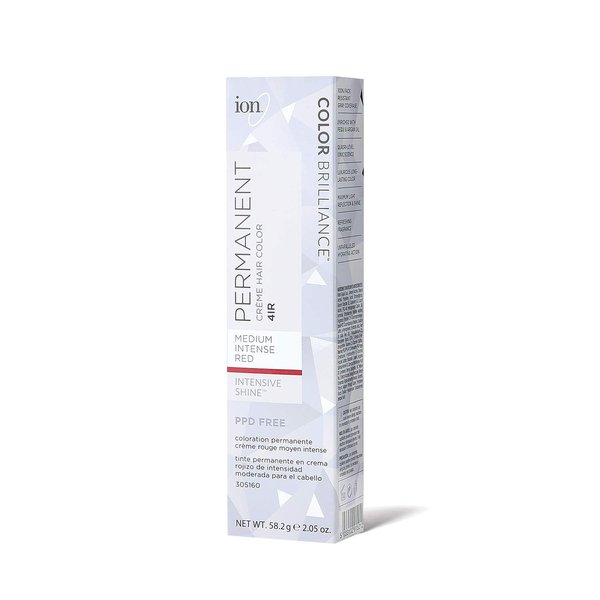Ion Medium Intense Red Permanent Cream Hair Color, 4IR