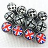 Zorratin Chrome Rim Wheel Valve Stem Cap Cover Screw with Black Jack Button for Mini Cooper r50 r53 r56 r56n f55 f56 r55 r52 r57 r58 r59 r60 r61 jcw