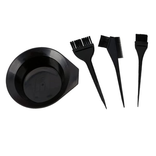 3 Pack Hair Coloring Brush and Bowl Set Bleaching Dye Kit Salon Beauty Comb Tint