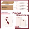 CrateGurus Co. 600 Pcs Burgundy And Ivory Cancer Awareness Ribbon Temporary Tattoos Stickers Bulk Head Neck Throat Cancer Awareness Month Products for Oral, Pharyngeal,Laryngeal Cancer Awareness items