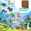 IAMGlobal 16 Mini Animal Building Blocks Toy Set, Animals Figures Stem Toys, Party Supplies Gifts Party Favor for Kids, Birthday, Carnival Prizes