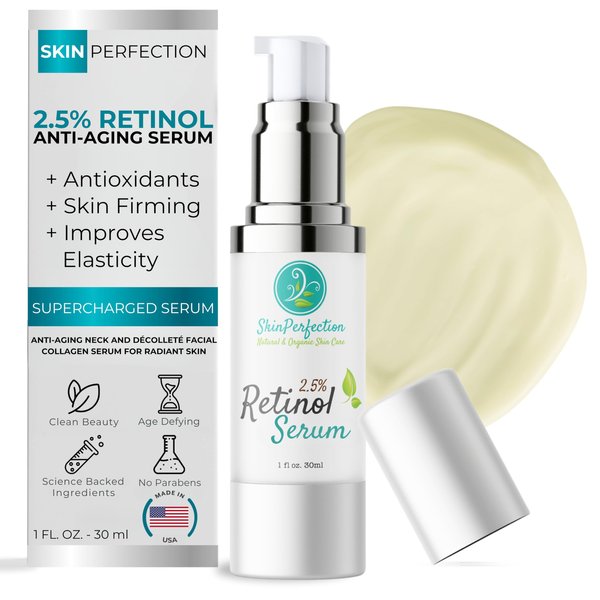 Skin Perfection 2% Retinol Gel Renewing Anti-aging Serum Age-defying Glow, Reduce Fine Lines By Smoothing the Facial Surface Youthful Radiance 1 Oz