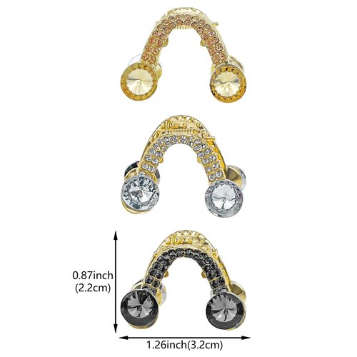 6 Pcs High Ponytail Claw Clips Rhinestone Small Hair Claw Clips Geometric V-Shaped Triangle Hair Barrettes Crystal Hair Jaw Clips Decorative Accessories for Women Girls