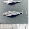 Wavy Leaf on Sterling Silver Dangle Earrings Bohemian Boho