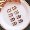 5mm / 0.2 inches (Inner Diameter) Tiny Rectangle Shape Metal Buckles, Doll Mini Buckles, in 4 colors, Perfect for Doll Clothes (5 PCS)
