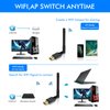 EDUP AC600M USB WiFi Adapter for PC, Wireless USB Network Adapters Dual Band 2.4G/5.8Ghz Wi-Fi Dongle Antenna for Laptop Desktop Compatible Windows 10/11/8.1/8/7/XP/Vista/Mac OS X 10.6~10.15.3 Black