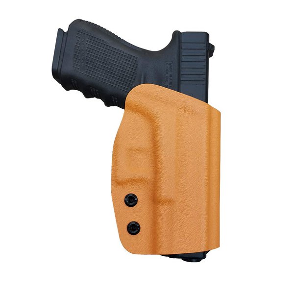 OWB Kydex Holster for Glock 19 19x 25 30s 44 45 Glock 17 Glock 26 (Gen 1-5) / Glock 22 23 27 31 32 33 (Gen 3-4) / CZ P10 Pistol Waistband Outside Carry 1.5"-2" Belt Clip (Orange, Right Hand)