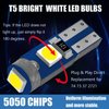 XFLHEHD 10 Pcs T5 LED Bulbs Super Bright White LED Bulb for 74 73 37 2721 3SMD, 5050 Chips 12V Led Replacements for Auto Car Dash Instrument Panel Gauge Cluster Indicator Lights Door Light