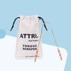 100% Pure Brass Tongue Scraper Eco-Friendly Pouch for Adults and Kids - Durable Tongue cleaner - Tough Scraper Oral Care & Hygiene-Unique design-ATTRI.