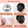Hair Nets for Ballet Buns,40Pcs Invisible Hair Nets with 100Pcs U Shaped Hair Pins for Buns Dance Ballet Bun Hair Net Set Elastic Edges Mesh Hairnets Invisible Ballet Hair Net for Women(Black)