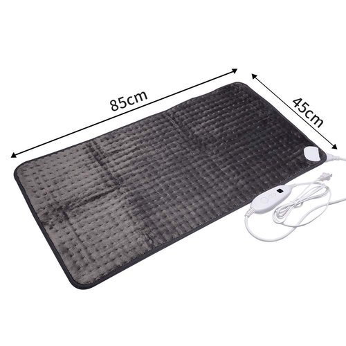 Ambershine 17''x33'' XXXL King Size Heating Pad with Fast-Heating Technology&6 Temperature Settings, Flannel Electric Heating Pad/Pain Relief for Back/Neck/Shoulders/Abdomen/Legs (Dark Gray)
