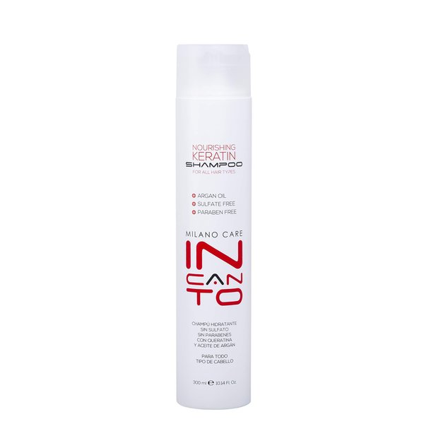 Milano Care Incanto Nourishing Keratin Shampoo – Anti-Frizz Keratin Protein Shampoo Infused with Argan Oil - Paraben & Sulfate Free Hair Repair & Strengthening Treatment