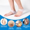 MADHOLLY 5 Pairs Silicone Heel Protectors- Breathable Heel Gel Heel Cushions for Cracked Heel- Heel Cups Heel Cover for Heel Repair Women Men