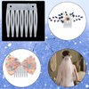 Honbay 60PCS 7 Teeth Plastic Hair Comb Hair Side Comb Hair Clip Comb Twist Comb Wedding Bridal Veil Combs Wig Combs Headpieces Accessories Combs Updo Bun Chignon Hair Styling Accessories (Clear White)