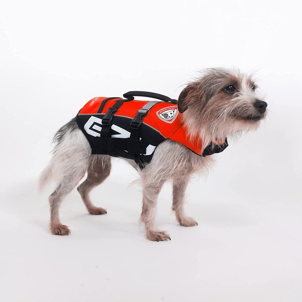 EzyDog Micro Doggy Flotation Device (DFD) for Small Dogs - Premium Adjustable Life Jacket Vest for Dogs Under 15 Pounds - Durable Grab Handle and Reflective Trim for Safety (X-Small, Red)