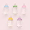 Kichvoe 30 Pcs Doll Bottle Set Miniature Mini Bottle Plastic Mini Milk Bottle Dollhouse Feeding Bottle Novelty Tiny Candy Jar for Baptism DIY Craft