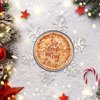 DOREENABE Snowflake Ornament Vegan Truffle Pizza Ornaments for Christmas Trees Eat Drink and Be Merry Cute Food Christmas Ornaments 2023 Funny Metal Souvenir Xmas Tree Hang Pendant Exchange Gift