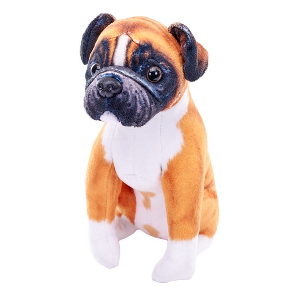 Wild Republic Rescue Dog, Boxer, Stuffed Animal, with Sound, 5.5 inches, Gift for Kids, Plush Toy, Fill is Spun Recycled Water Bottles, Small