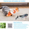 Cat Toys Automatic Flopping Fish with Catnip, 2 Pack Interactive Cat Toy for Indoor Cats, 11" Electric Moving Pet Kicker Exercise Toy, Wiggle SilverVine Floppy Fish for Small Dogs, Kitten