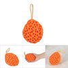 BORDSTRACT Shower Sponge, 3.3 x 2.8in Soft Adult Bath Foam Loofah Sponge, Body Shower Spa Exfoliator Cleaning Bath Ball Body Scrubber(Orange)