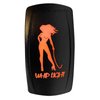 50 Caliber Racing Rocker Switch ON/Off LED Backlit Orange "Whip Lights" UTV, Auto 20A 12V (5359B4 Orange)