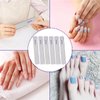 100/180 Grit Nail File (6 Pack), Emery Board Nail Files for Acrylic Nails and Natural Nails, Double Sided Emory Boards Professional Nail Filer Reusable Washable Manicure Square Gray