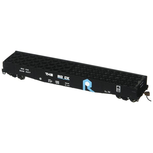 50- 6" Drop End Gondola Car with TIRE LOAD - ROCK ISLAND - HO Scale