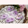 WOCATS 5pcs Elegant Handmade Flower Hair Clips-Crocheted from Wool and Metal Hair Clips are Special Gifts For Girls (Purple)