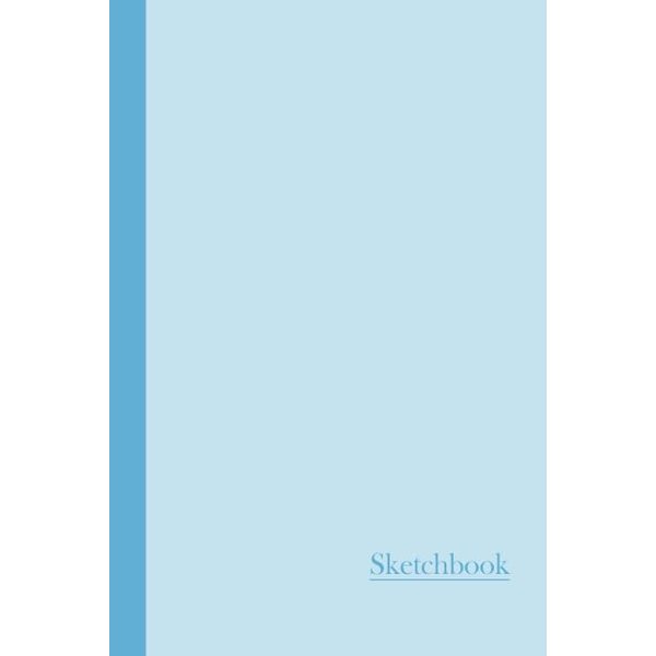 Sketchbook: Two Tone Light Blue 6x9 - BLANK JOURNAL WITH NO LINES - Journal notebook with unlined pages for drawing and writing on blank paper