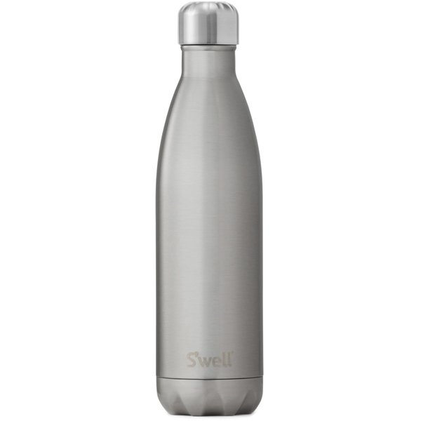 S'well Stainless Steel Water Bottle, 25oz, Silver Lining, Triple Layered Vacuum Insulated Containers Keeps Drinks Cold for 48 Hours and Hot for 24, BPA Free, Perfect for On the Go
