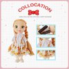 JING SHOW BUSSINESS 5 Sets Doll Clothes for 6 inch Doll ，Include 5 Pieces Girl Small Dolls, 5 Sets Handmade Doll Clothes and 5 Pairs of Doll Shoes