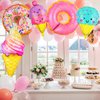 Ice Cream Balloons, 12 PCS Huge 30 Inch Donut Balloons, Ice Cream Party Decorations, Mylar Candy Balloons for Ice Cream Decorations, Donut Balloon for Donut Party Themed Party Supplies