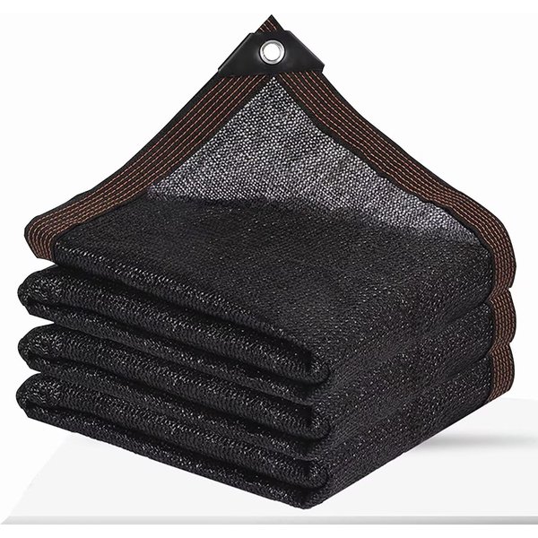 Shade Cloth - Garden Shade Mesh Netting with Grommets Outdoor Sun Shade Cover for Pergola Patio Plants Greenhouse Chicken Coop Black 90% Shading Rate(8X16FT)