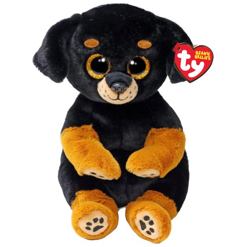 Ty Beanie Bellies – Randi The Little Dog with Glitter Golden Eyes, Original Plush Animals with Soft Belly 20 cm – T41290