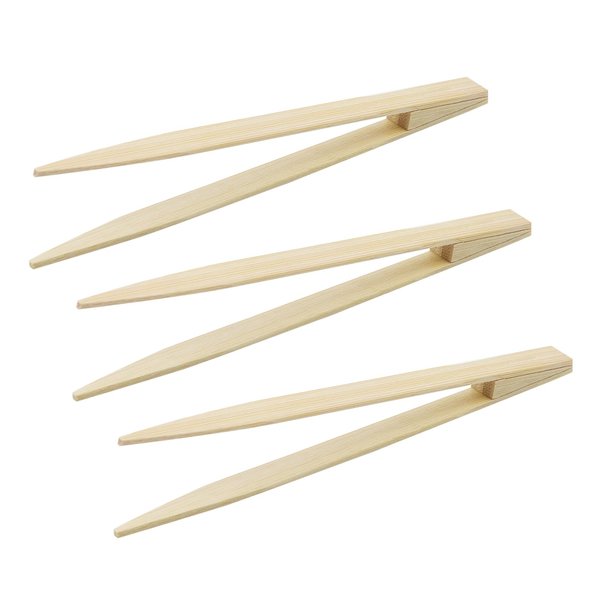 HNGSON 3PCS Bamboo Tweezers Z-1 5.5 inch Length for Art, Craft, Gold Leaf Sheet