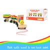 LMC Products Wooden Train with Shape Sorter & Pegs - Fine Motor Skills Toy, Wooden Toddler Stacking Toys, Montessori Toys for Toddlers 3 Years+ Wood Shape Sorter Train - Donate to Children's Hospital