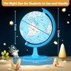 JOWHOL Illuminated Globe for Children with Animals illustrations Easy to Read - 8'' Small World Globe for Kids Learning Geography Toddler Educational Toys/Birthday Gifts for Boys Girls