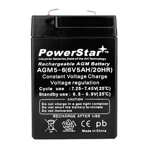 PowerStar (2 6V 4AH Replacement CA640 for UPS Battery for Compatible with APC RBC1