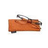 Calabria 6904 Flexie Bendable Reading Glasses +2.00 Orange Men Women Readers Flexible Bending Eyeglass w/Soft Case