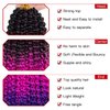 Xtrend 18 Inch Passion Twist Hair Water Wave Crochet Braiding Hair 7 Packs Synthetic Hair Extensions Crochet Braids Hair(16Strands/Pack, Black/Purple/Blue#)