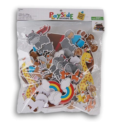 VBS Sunday School Kids' Noah's Ark Scene Foam Craft Kit - 120 Piece - Makes 6