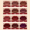 Pakivs 12Pcs Matte Liquid Lipstick Set, Dark Bright Red 24-hour Lip Gloss Kit Long-Lasting Waterproof Lip Stain Non-Stick Cup Not Lipgloss Set for Women