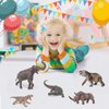 Fantarea Prehistoric Ancient Animal Model Figures Playset 5 PCS Mammoth Woolly Rhino Crocodile Figurines Party Favors Supplies Cake Toppers Decoration Collection Toys for Boys Girls Kid Toddlers