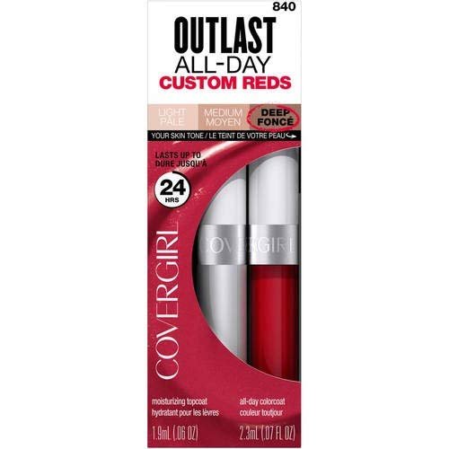COVERGIRL Outlast All-Day Custom Reds Lip Color, Signature Scarlet (Pack of 8)
