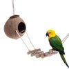 TOLMIOW 9 Pieces Parrots Chewing Natural Wood and Rope Bungee Bird Toy for Anchovies, Coconut Hideaway with Ladder,Bird Perch Stand, Bird Cage Accessories, Parakeets, Cockatiel, Conure, Mynah, Macow