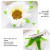 Daisy Hair Clips Hawaiian Flower Hair Clip Boho Sunflower Hair Barrettes Floral Hair Pins Small Alligator Hair Accessories for Costume Beach Party 8PCS(White-a)