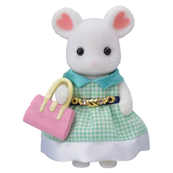 Calico Critters Town Girl Series - Stephanie Marshmallow Mouse