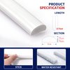Art3dwallpanels 10 Ft Flexible Peel and Stick Trim Molding for Backsplash Tile Edge, Self-Adhesive Wall Trim for Corner Decor（White）